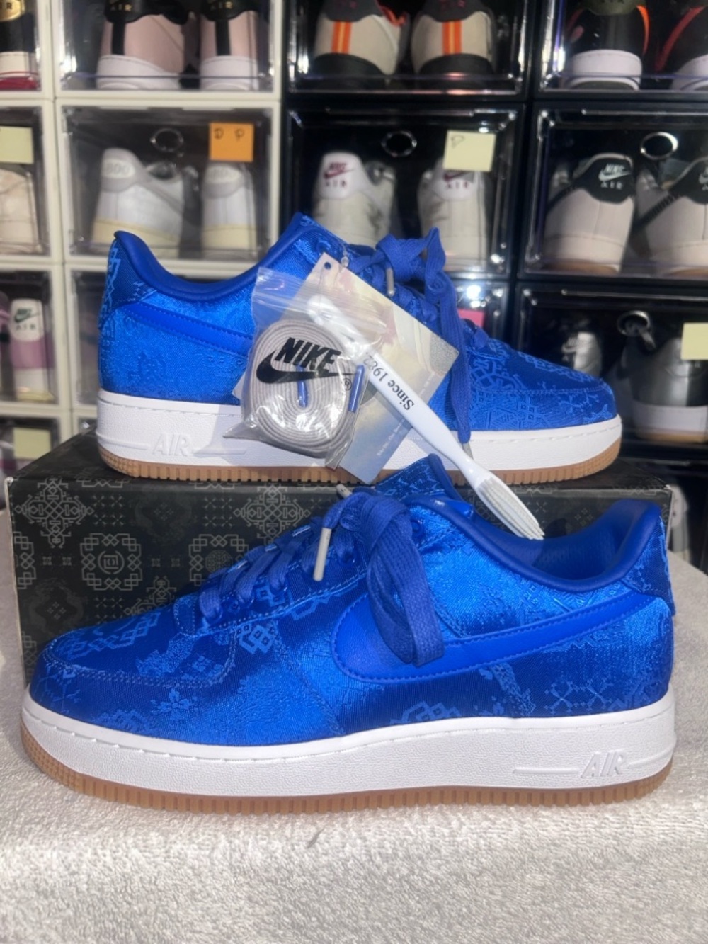 the CLOT x Nike Air Force 1 Low "Blue Silk" dead stock new inbox